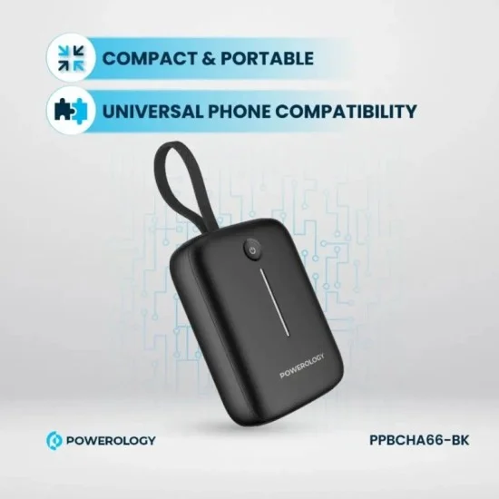 Power Bank 10000Mah Powerology - Black